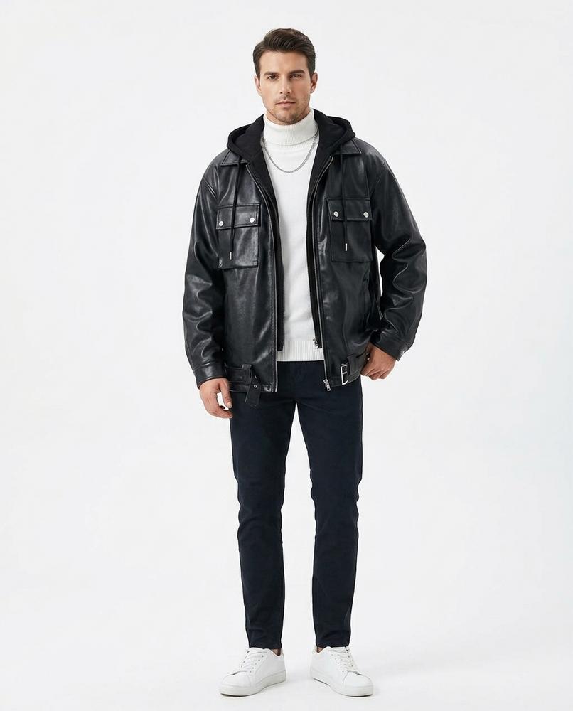 Nord Wear - Kokiv | Hooded Faux-Leather Jacket Men