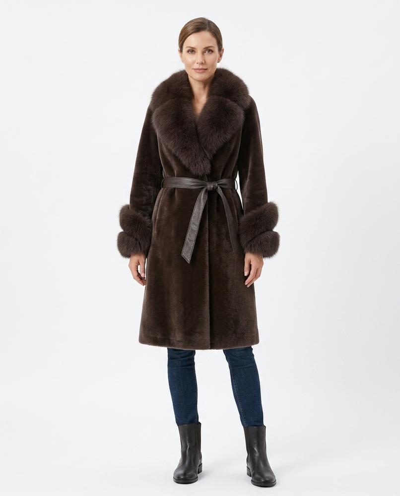 Nord Wear - Denid | Fur-Trimmed Belted Coat Women