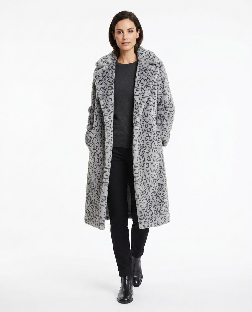Nord Wear - Labok | Leopard Print Faux Fur Coat Women