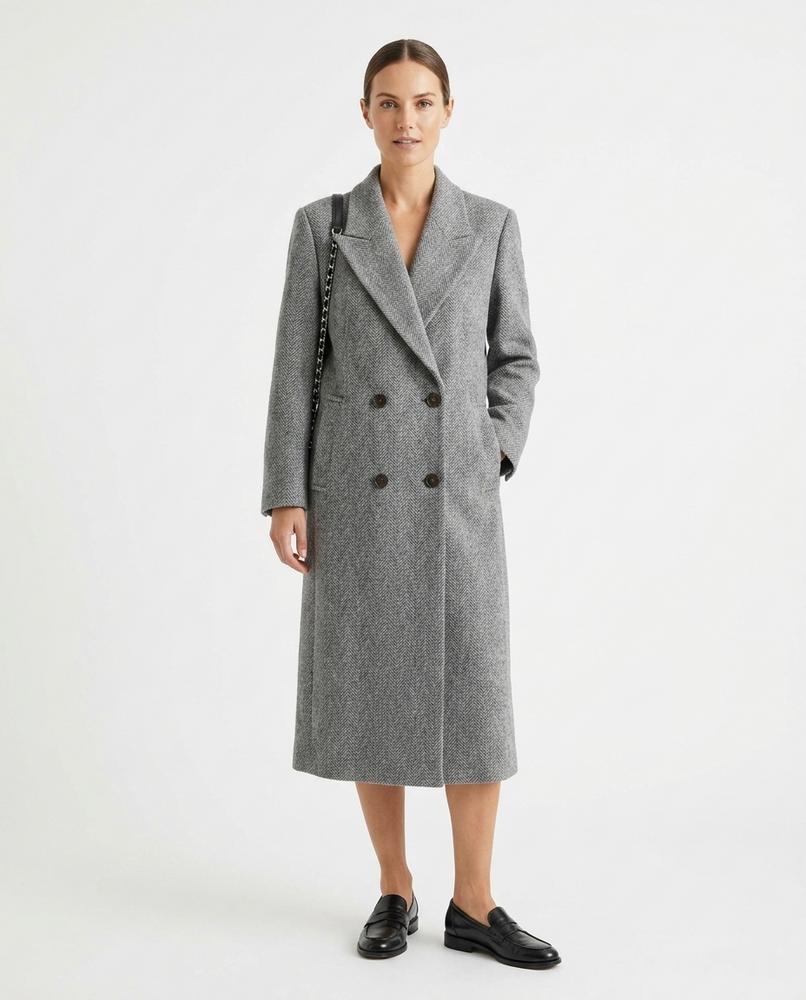 Nord Wear - Suhuk | Herringbone Double-Breasted Coat Women