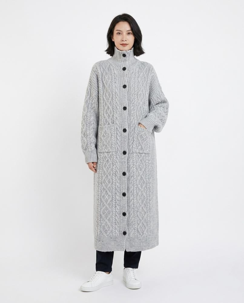 Nord Wear - Kipin | Cable-Knit Longline Knit Cardigan Women