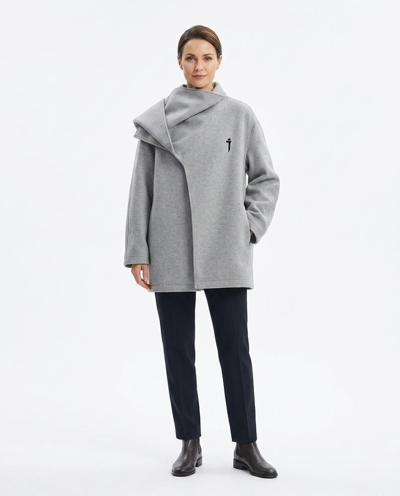 Nord Wear - Covak | Asymmetric Draped-Collar Coat Women