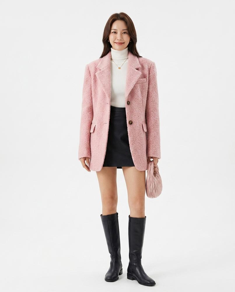 Nord Wear - Ailul | Textured Single-Breasted Coat Women