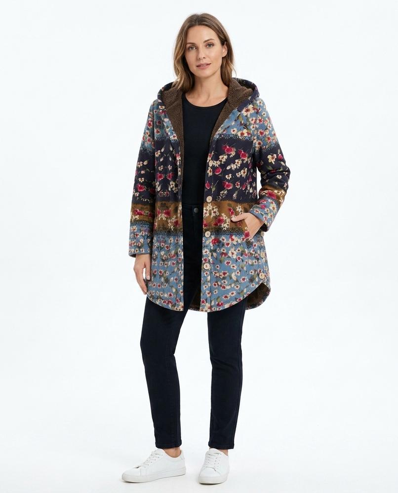 Nord Wear - Kuvuv | Floral Hooded Coat Women