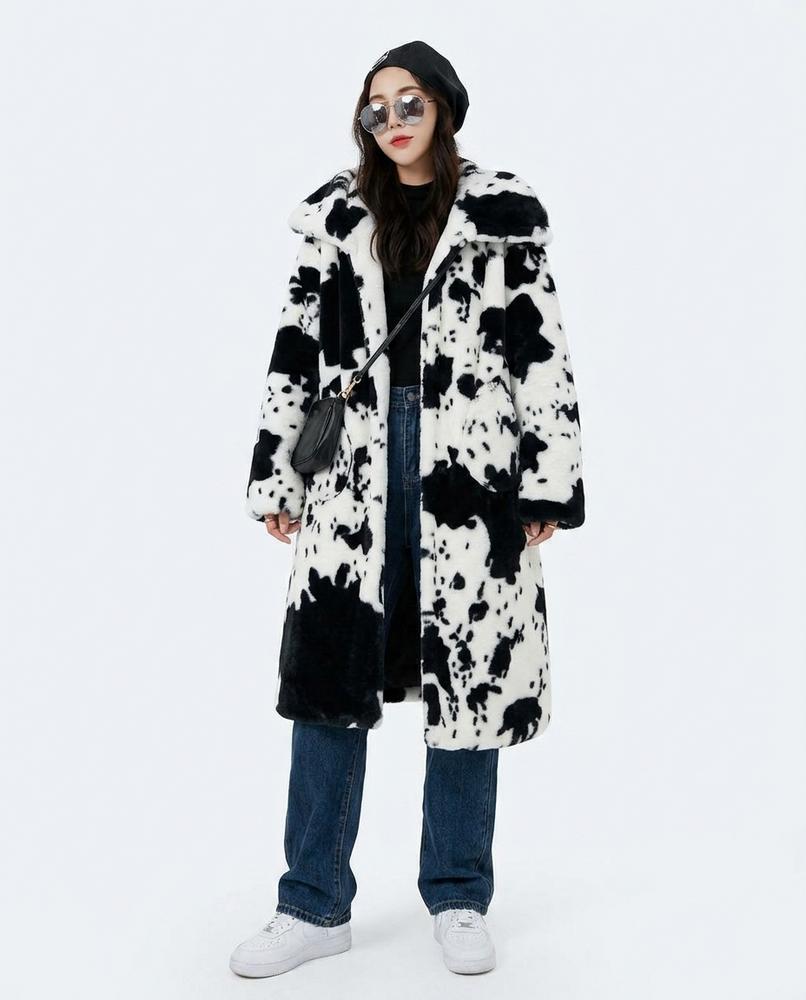 Nord Wear - Mamit | Cow-Print Faux Fur Coat Women