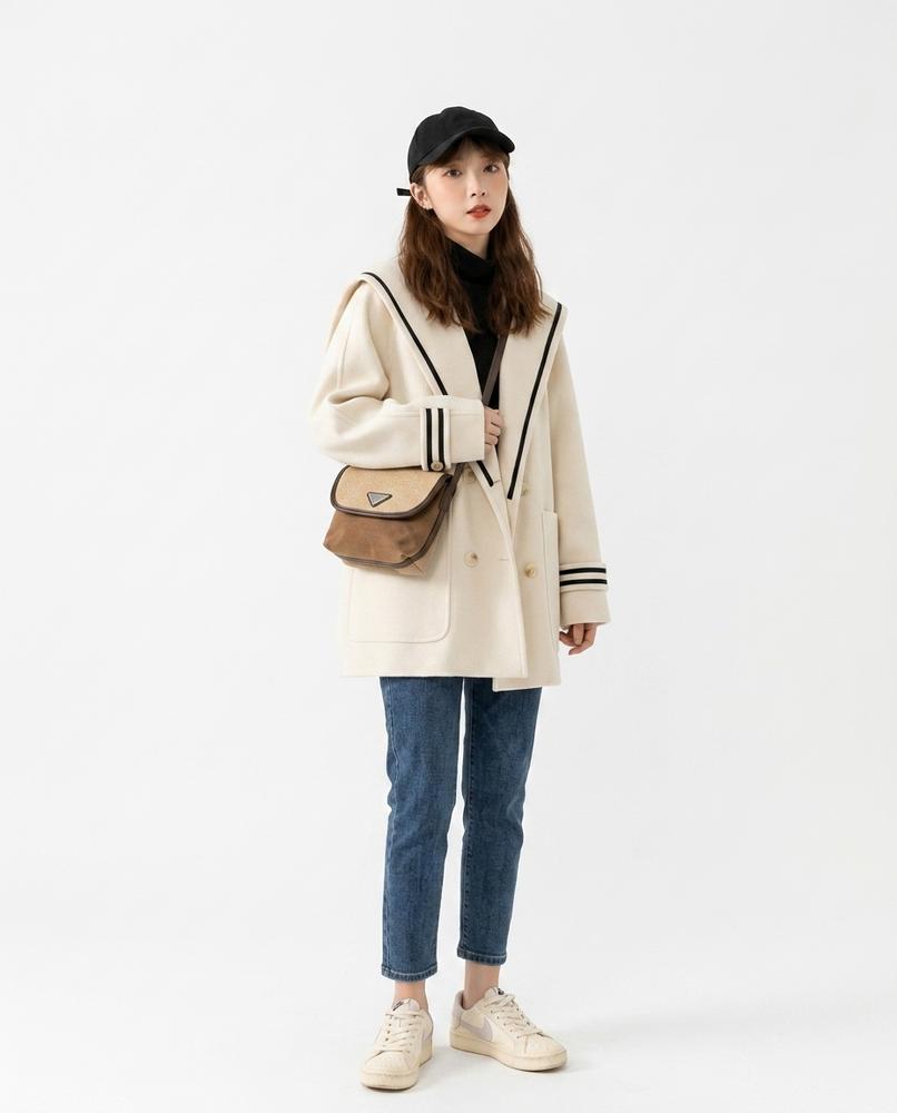 Nord Wear - Dasal | Double-Breasted Sailor Collar Coat Women