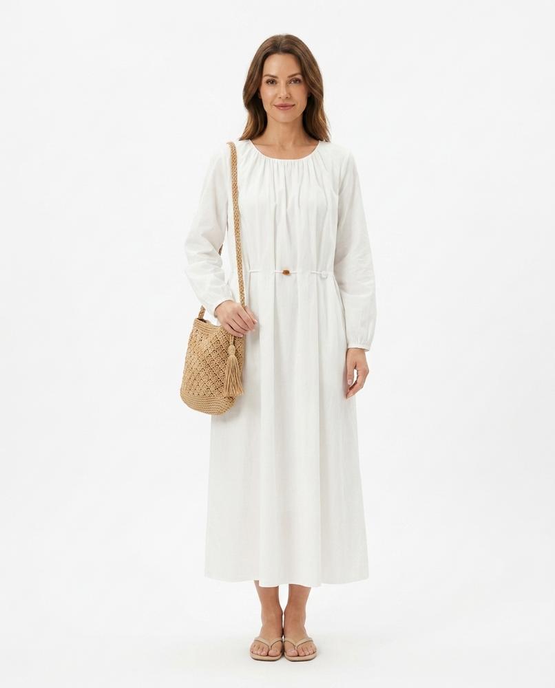 Nord Wear - Vuren | Long-Sleeved Drawstring-Waist Dress Women