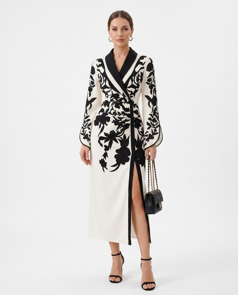 Nord Wear - Ligit | Wrap-Style Floral Print Midi Dress Women