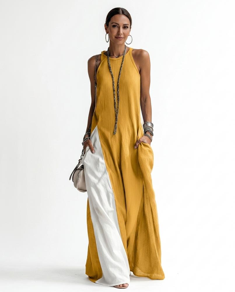 Nord Wear - Nirak | Sleeveless Two-Tone Maxi Dress Women