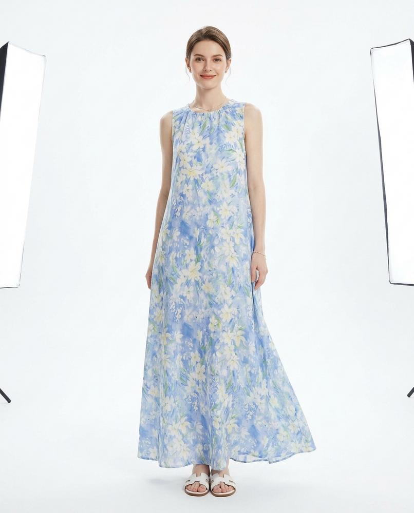 Nord Wear - Tivas | Sleeveless Floral-Print Maxi Dress Women