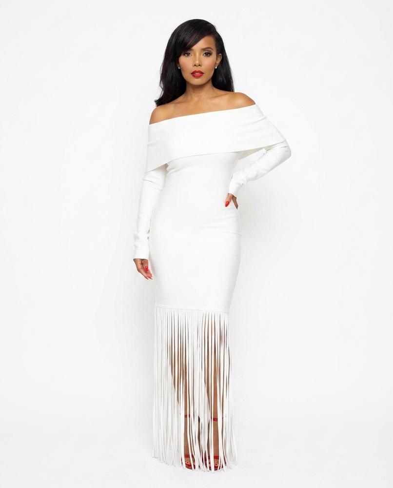 Nord Wear - Eihuv | Off-Shoulder Fringed Maxi Dress Women