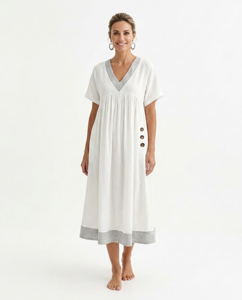 Nord Wear - Soser | Gathered V-Neck Midi Dress Women