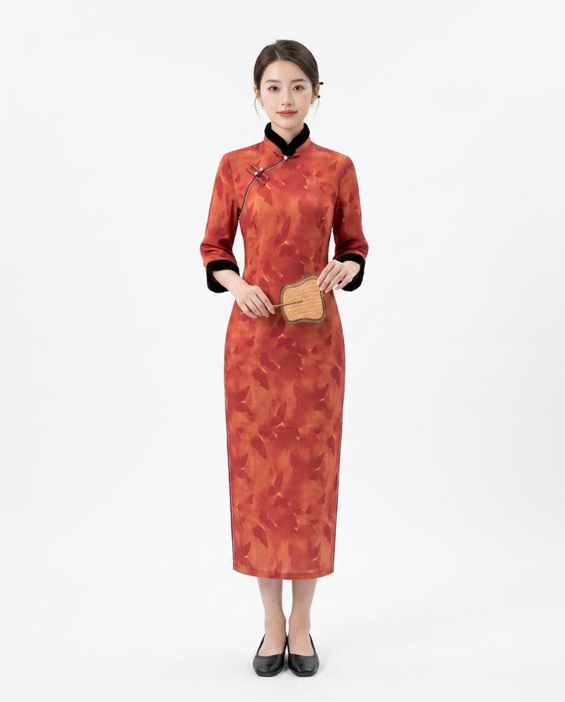 Nord Wear - Legik | Mandarin Collar Patterned Dress Women