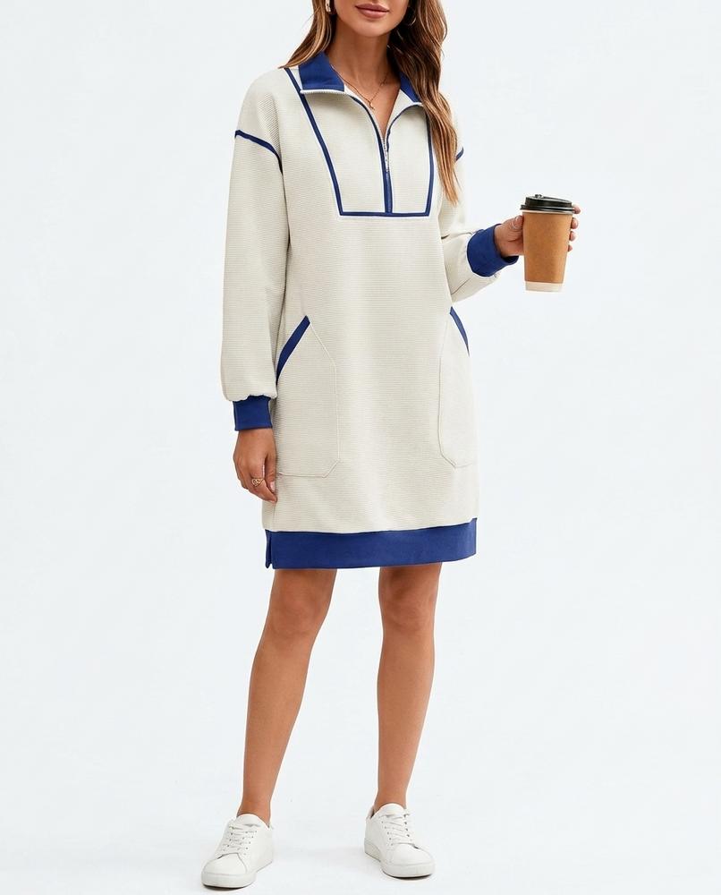 Nord Wear - Zoris | Color-Block Half-Zip Dress Women
