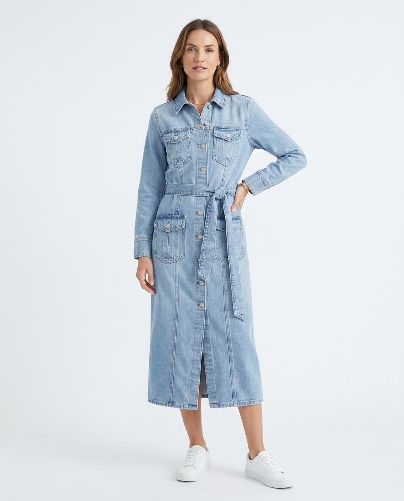Nord Wear - Nezur | Denim Belted Midi Dress Women