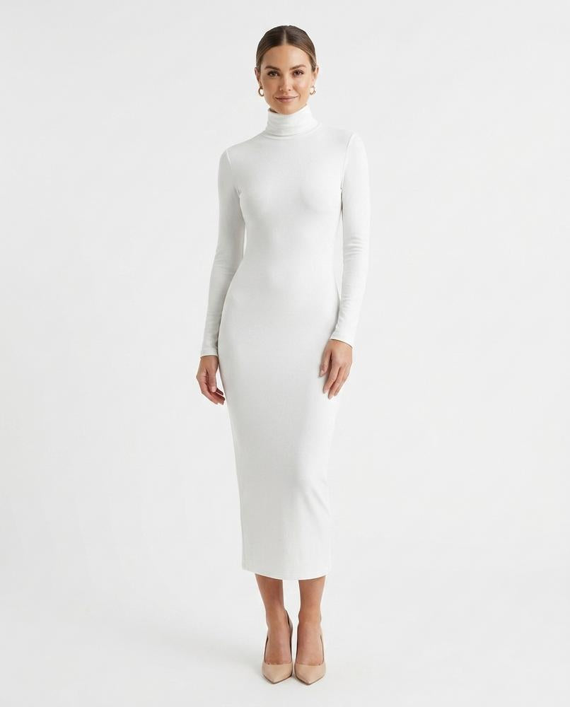 Nord Wear - Velor | Turtleneck Bodycon Midi Dress Women