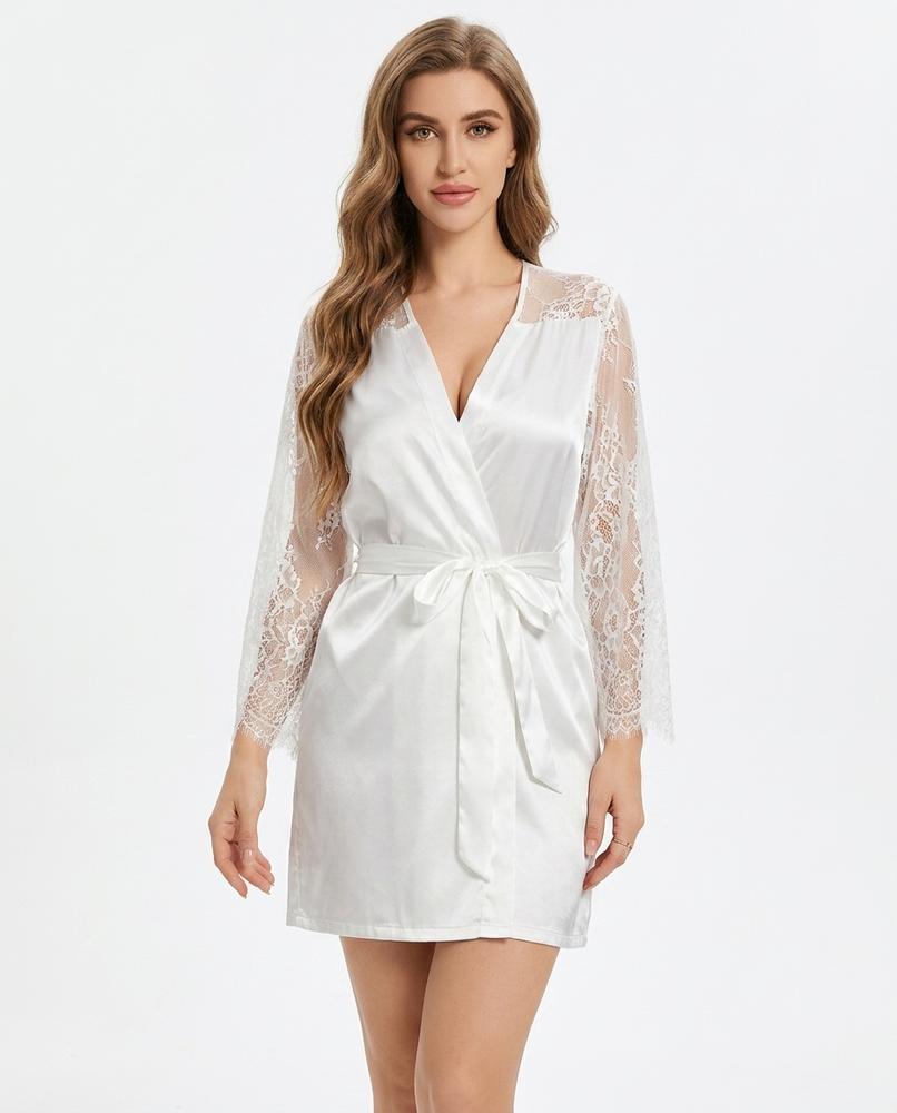 Nord Wear - Alvan | Lace-Sleeve Satin-Finish Dress Women