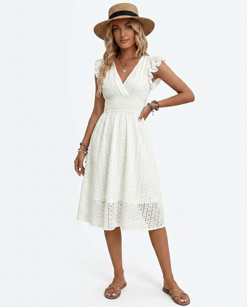 Nord Wear - Neram | Smocked Eyelet Dress Women