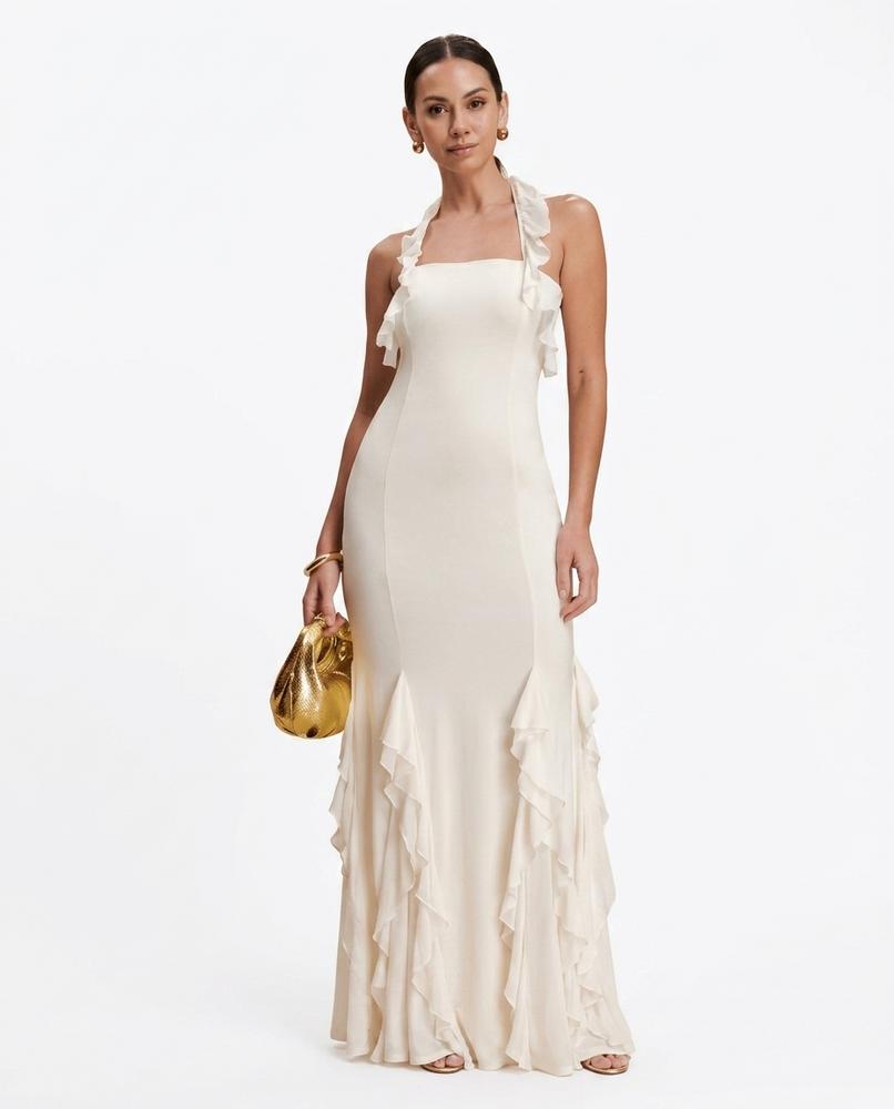 Nord Wear - Rivan | Ruffled Halterneck Maxi Dress Women