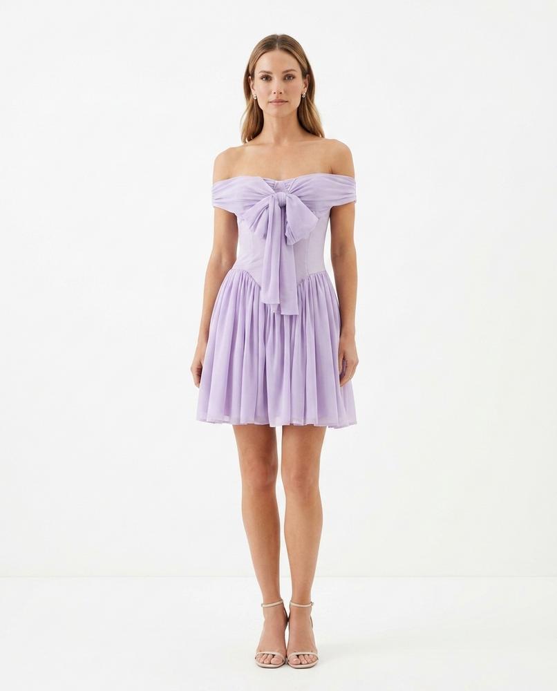 Nord Wear - Lyren | Off-Shoulder Bow-Detail Mini Dress Women