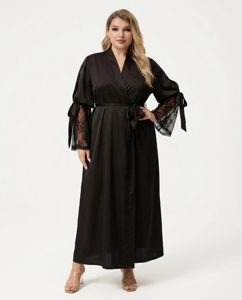 Nord Wear - Zazan | Satin Lace-Sleeve Maxi Dress Women