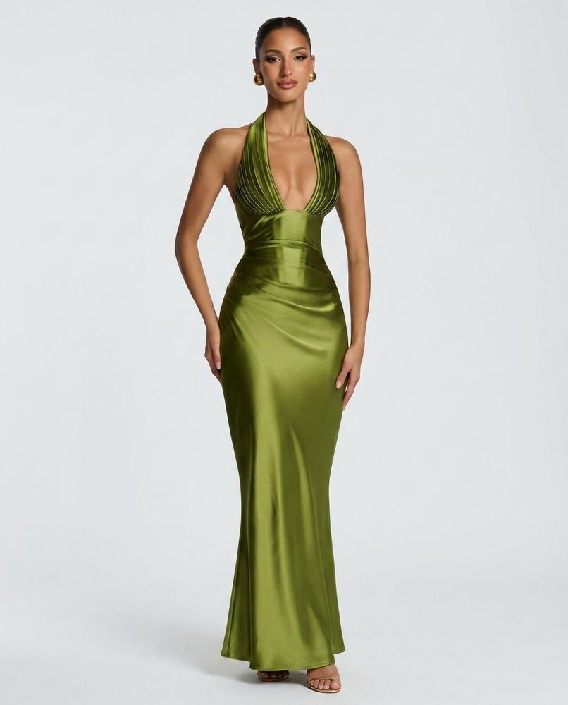 Nord Wear - Lamir | Satin Halterneck Dress Women