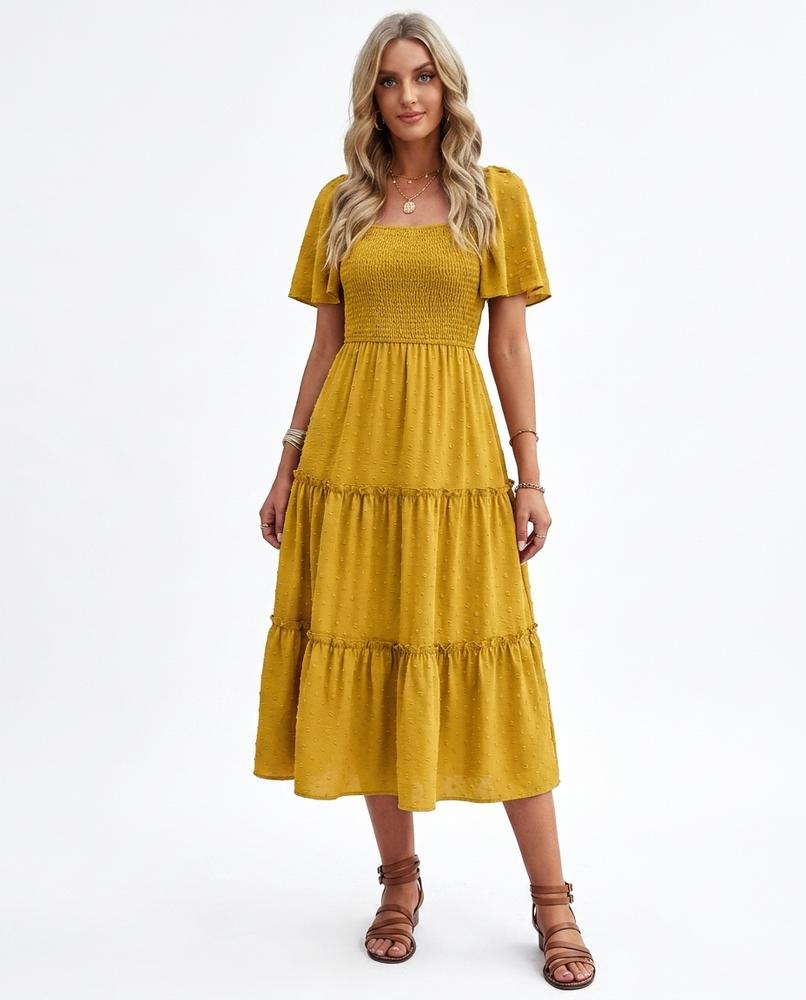 Nord Wear - Mihal | Off-Shoulder Tiered Maxi Dress Women