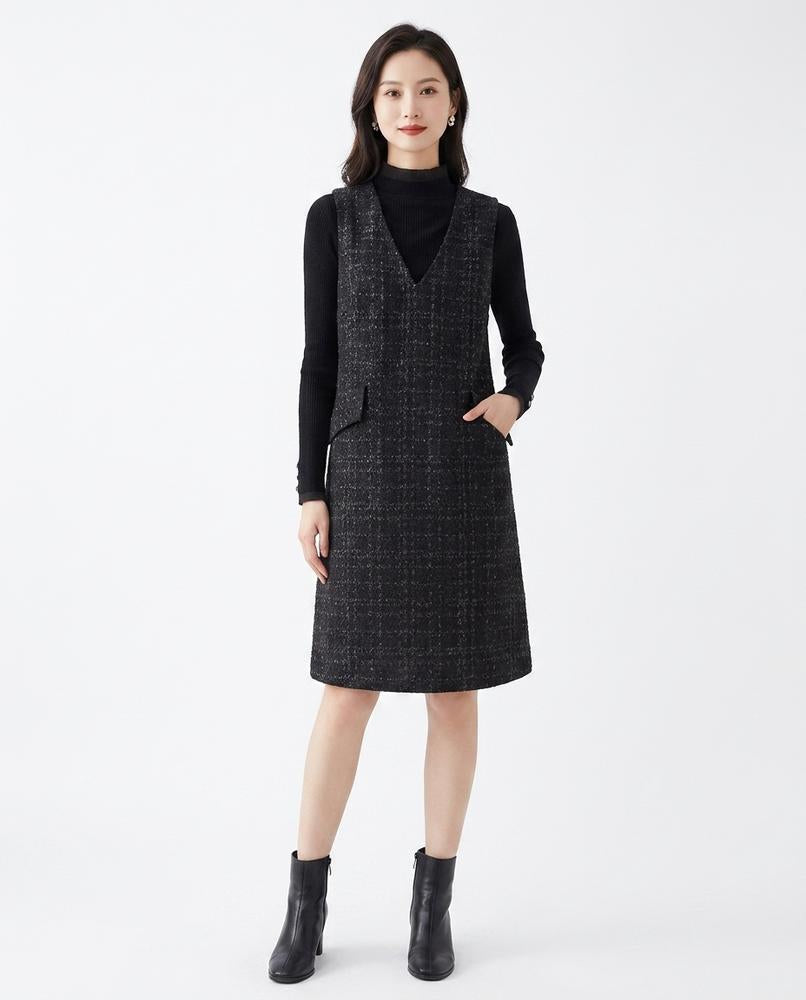 Nord Wear - Mivel | Tweed V-Neck Dress Women
