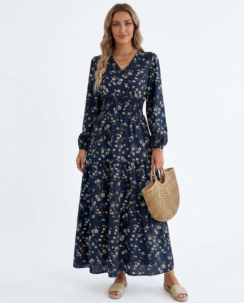 Nord Wear - Cotal | Floral Smocked Maxi Dress Women