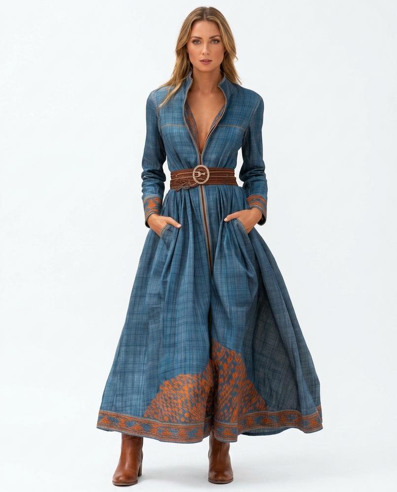 Nord Wear - Rilor | Zippered Stand-Collar Maxi Dress Women
