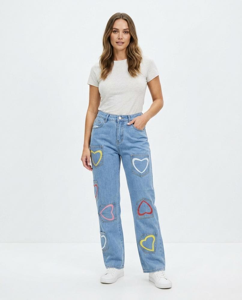 Nord Wear - Vivan | Wide-Leg Heart-Patch Pants Women