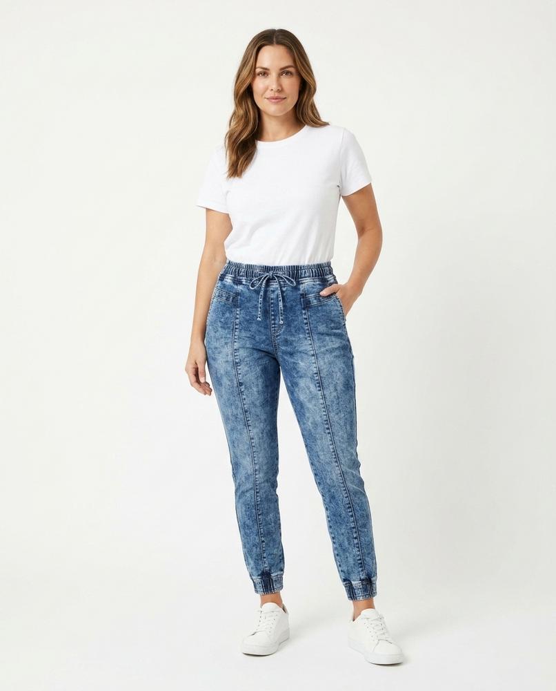 Nord Wear - Ellin | Acid Washed Smocked Pants Women