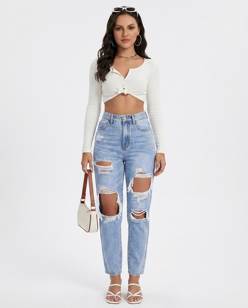 Nord Wear - Maran | High-Waisted Distressed Pants Women
