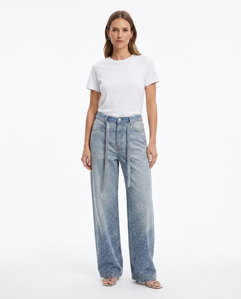 Nord Wear - Milom | Rhinestone-Embellished Straight-Fit Pants Women