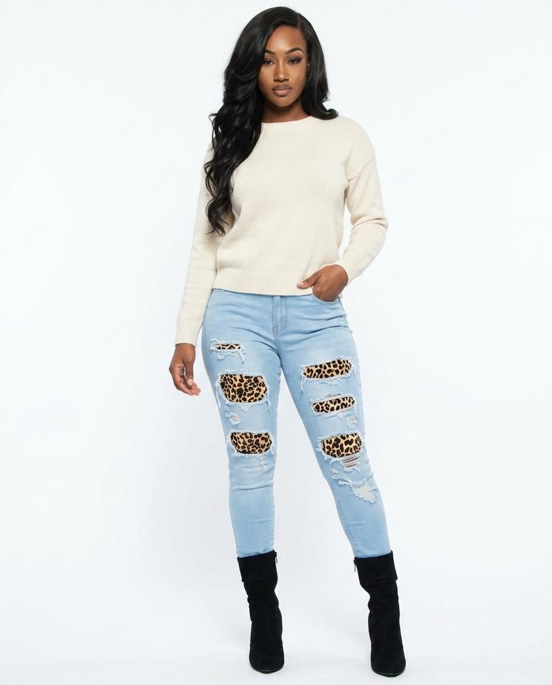 Nord Wear - Dahal | Distressed Leopard-Print Pants Women