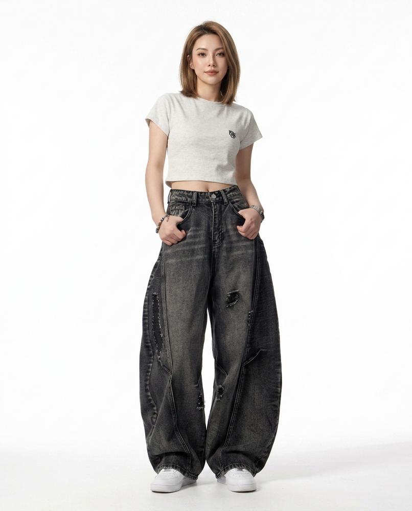 Nord Wear - Zeram | Wide-Leg Distressed Pants Unisex