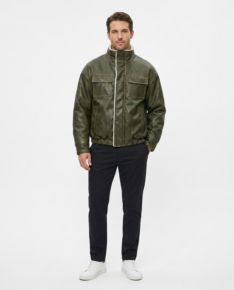 Nord Wear - Nodar | Padded High-Collar Leather Jacket Women