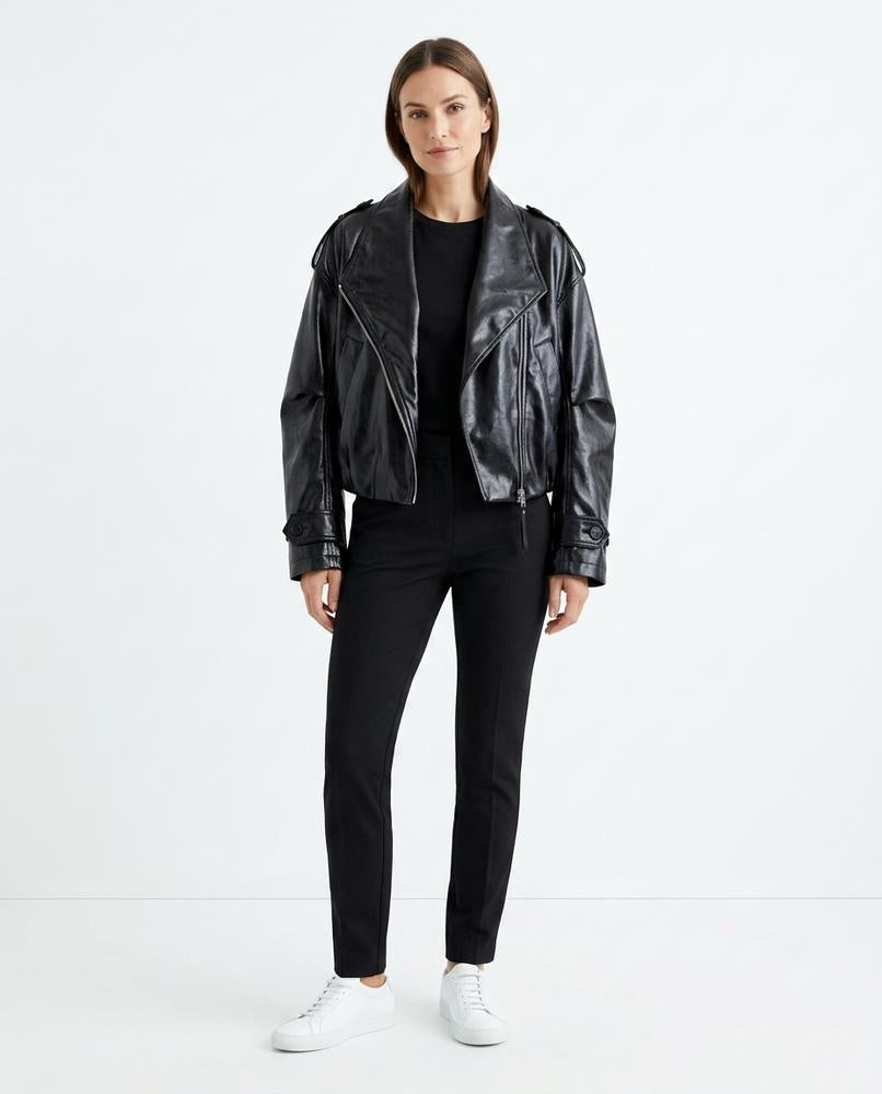 Nord Wear - Midan | Boxy Asymmetrical Leather Jacket Women