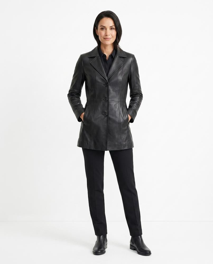 Nord Wear - Ridan | Fitted Faux Leather Coat Women