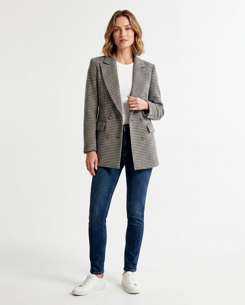 Nord Wear - Vesan | Double-Breasted Houndstooth Blazer Women