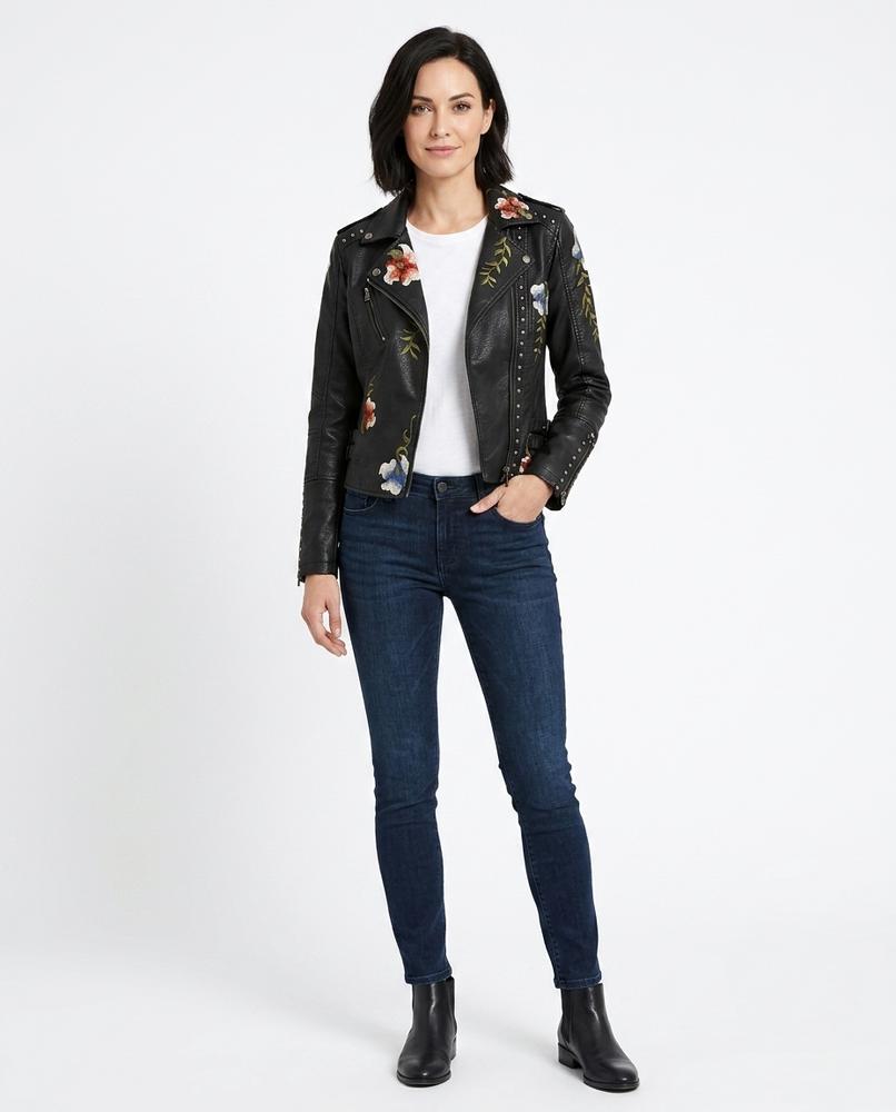 Nord Wear - Lomor | Embroidered Studded Leather Jacket Women