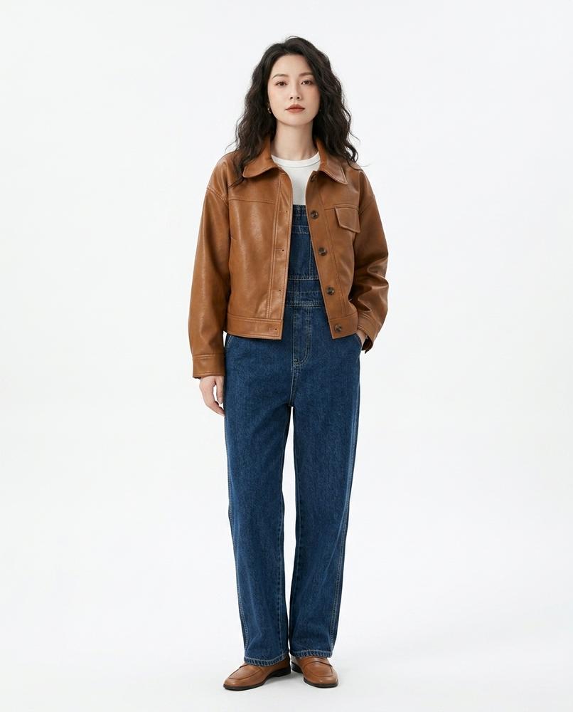 Nord Wear - Alnor | Faux Leather Cropped Jacket Women