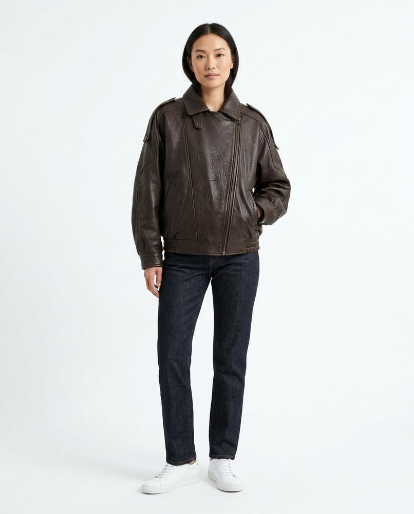 Nord Wear - Mavan | Oversized Asymmetrical Leather Jacket Women