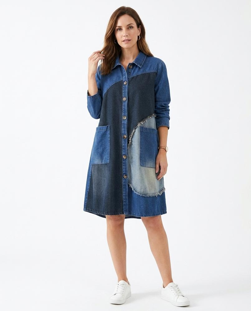 Nord Wear - Riron | Patchwork Button-Front Dress Women