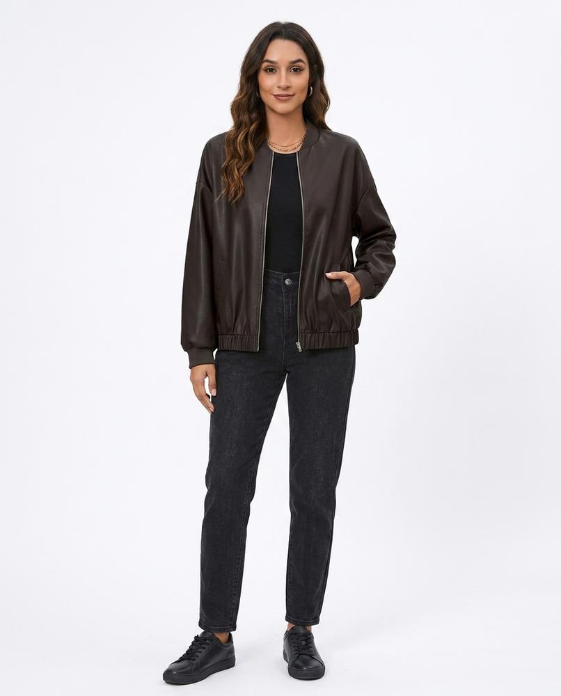 Nord Wear - Ronav | Zip-Up Faux Leather Jacket Women