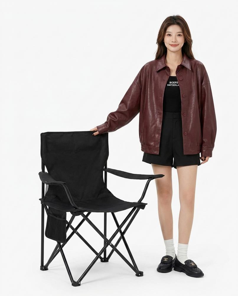 Nord Wear - Netir | Oversized Button-Front Leather Jacket Women