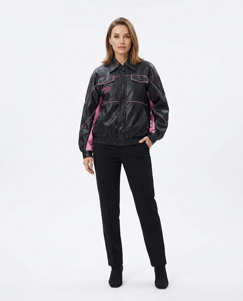 Nord Wear - Rator | Piped Oversized Leather Jacket Women