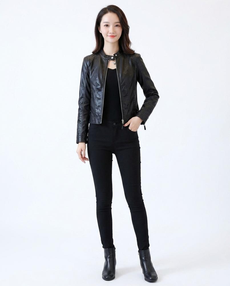 Nord Wear - Zelin | Fitted Zippered Leather Jacket Women