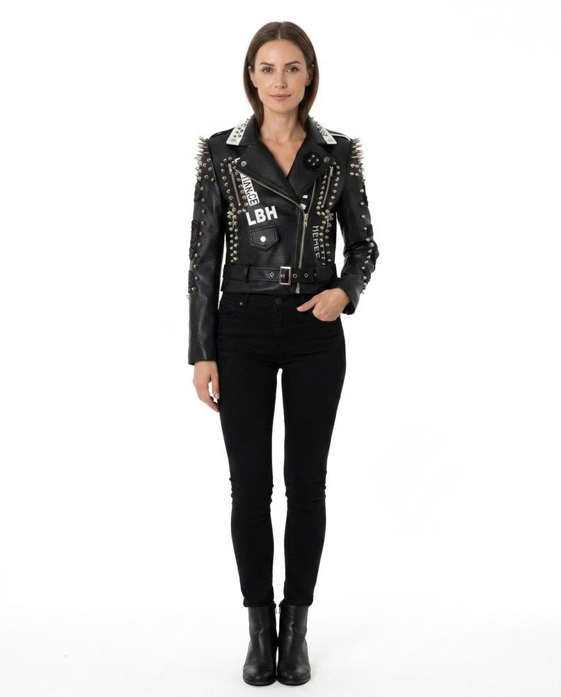 Nord Wear - Varen | Studded Spiked Leather Jacket Women