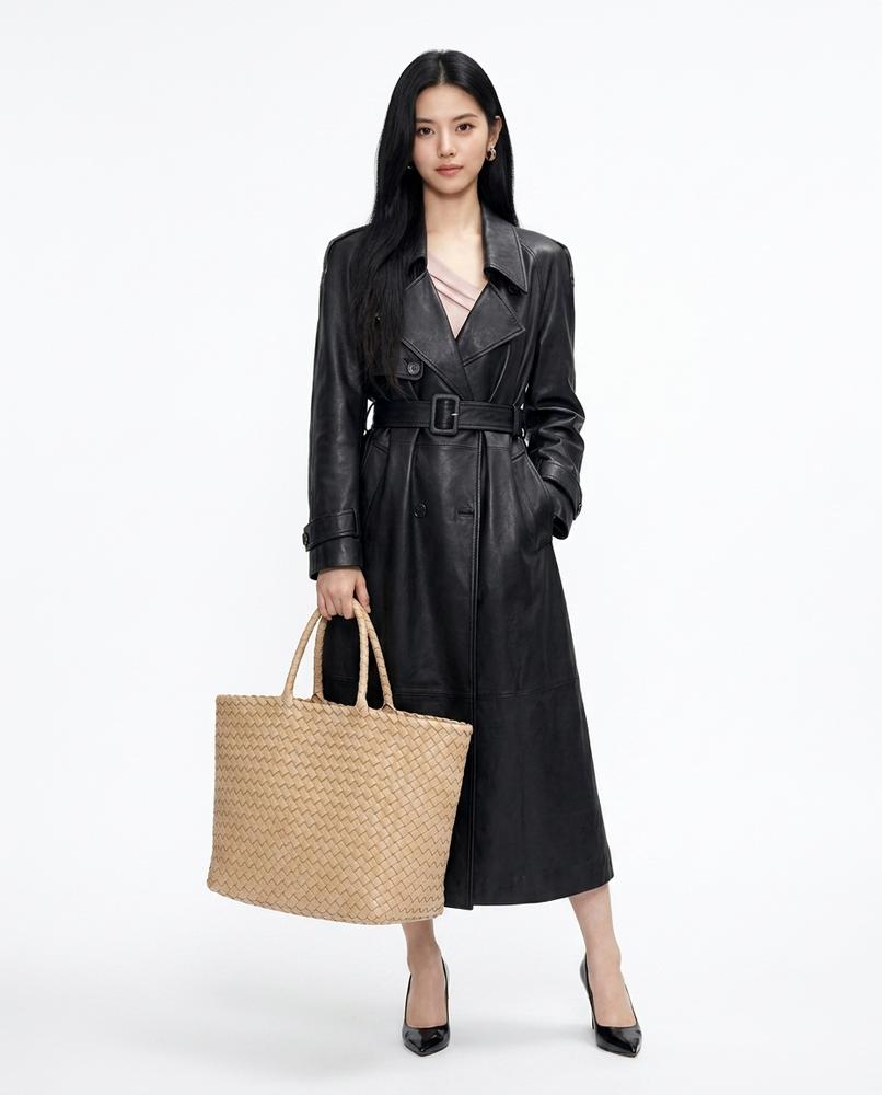 Nord Wear - Lodar | Belted Faux Leather Coat Women